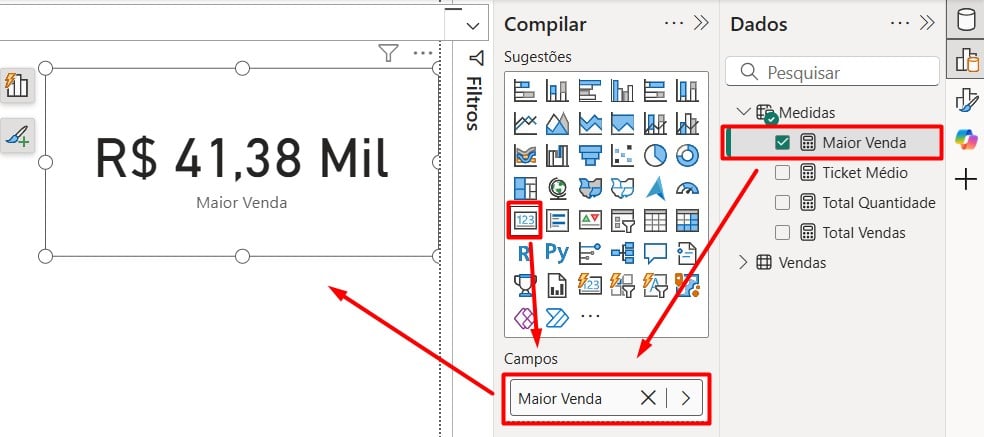 Resultado da DAX MAX no Power BI