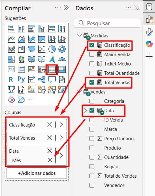 Criando Visual de Tabela no Power BI