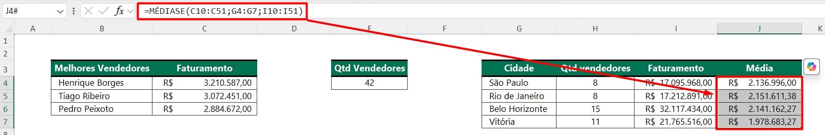 Função MÉDIASE