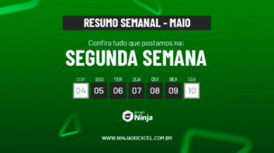Resumo Semanal Segunda Semana de Maio do dia 04 ao dia 10