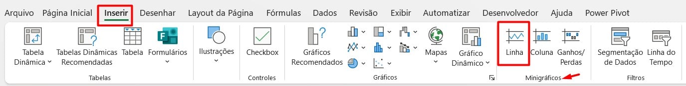 Inserindo Sparklines no Excel