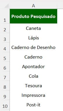 Tabela de Consulta no Excel