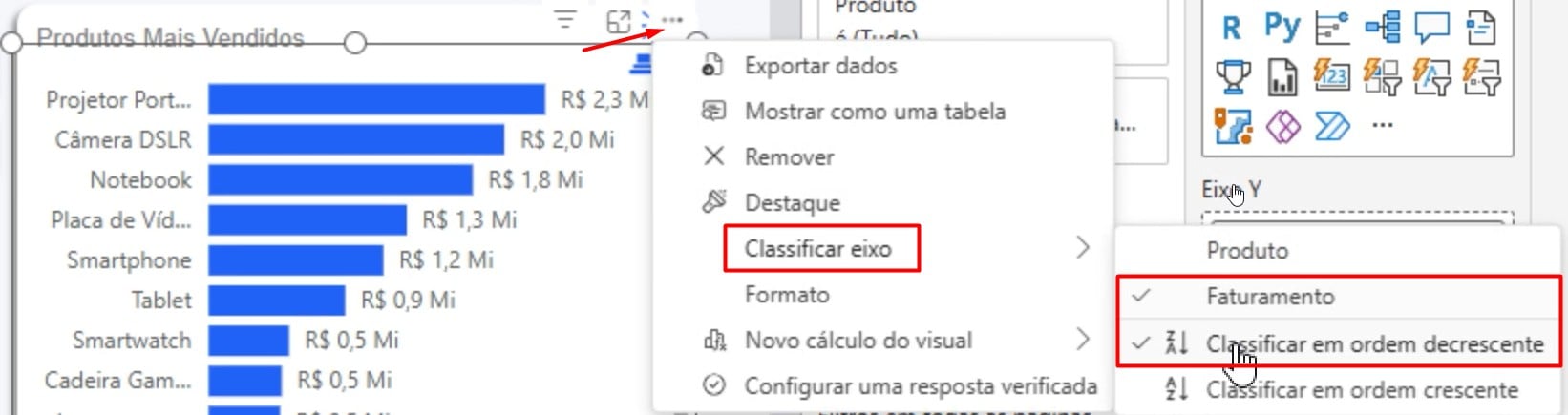 Classificando Valores no Visual