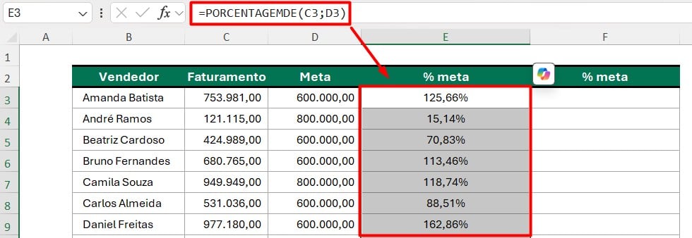 Aprenda Fórmulas de Porcentagem no Excel