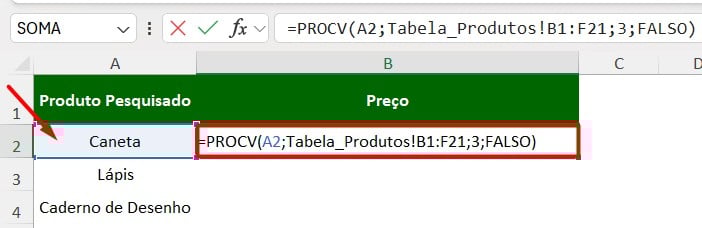 Aplicando a Função PROCV no Excel