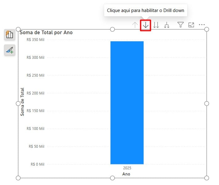 Habilitando o Drill Down no Visual do Power BI