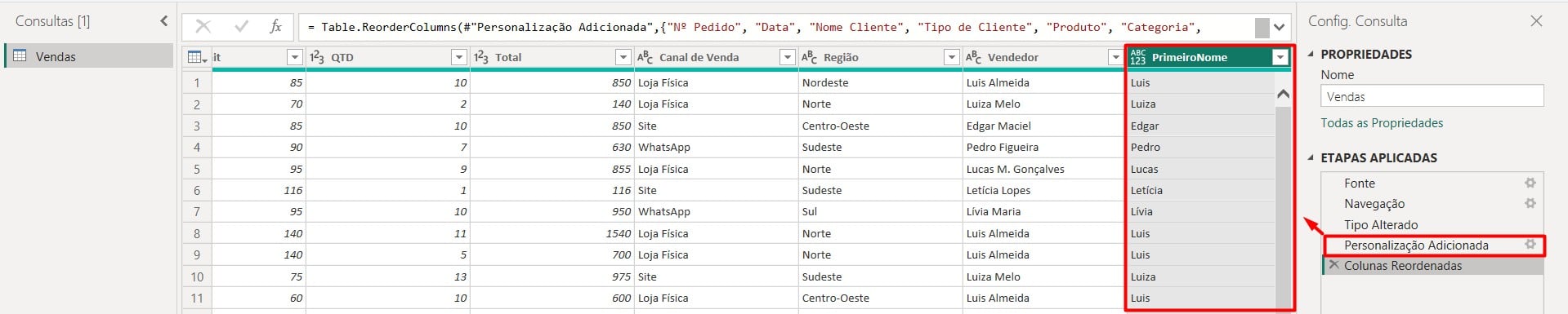 Coluna Personalizada no Power BI