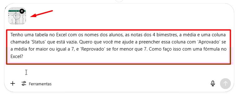 Envio de Prompt com PRINT para Apoio no Excel