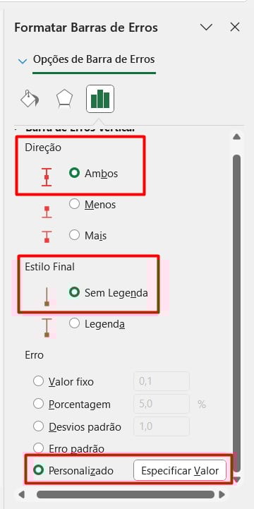 Criando Gráfico de Barras com Margem de Erro no Excel
