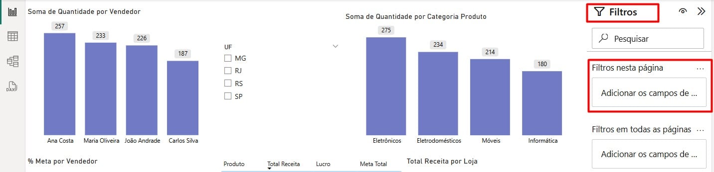 Filtro de Página no Power BI