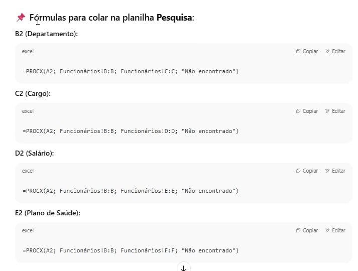 Resultado do Prompt do ChatGPT