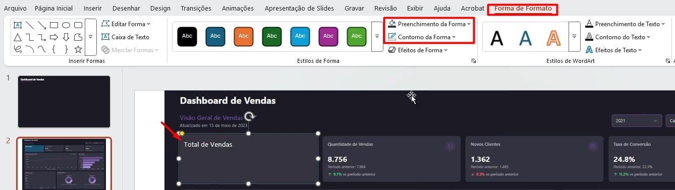 Ajustando Formas no Layout no PowerPoint