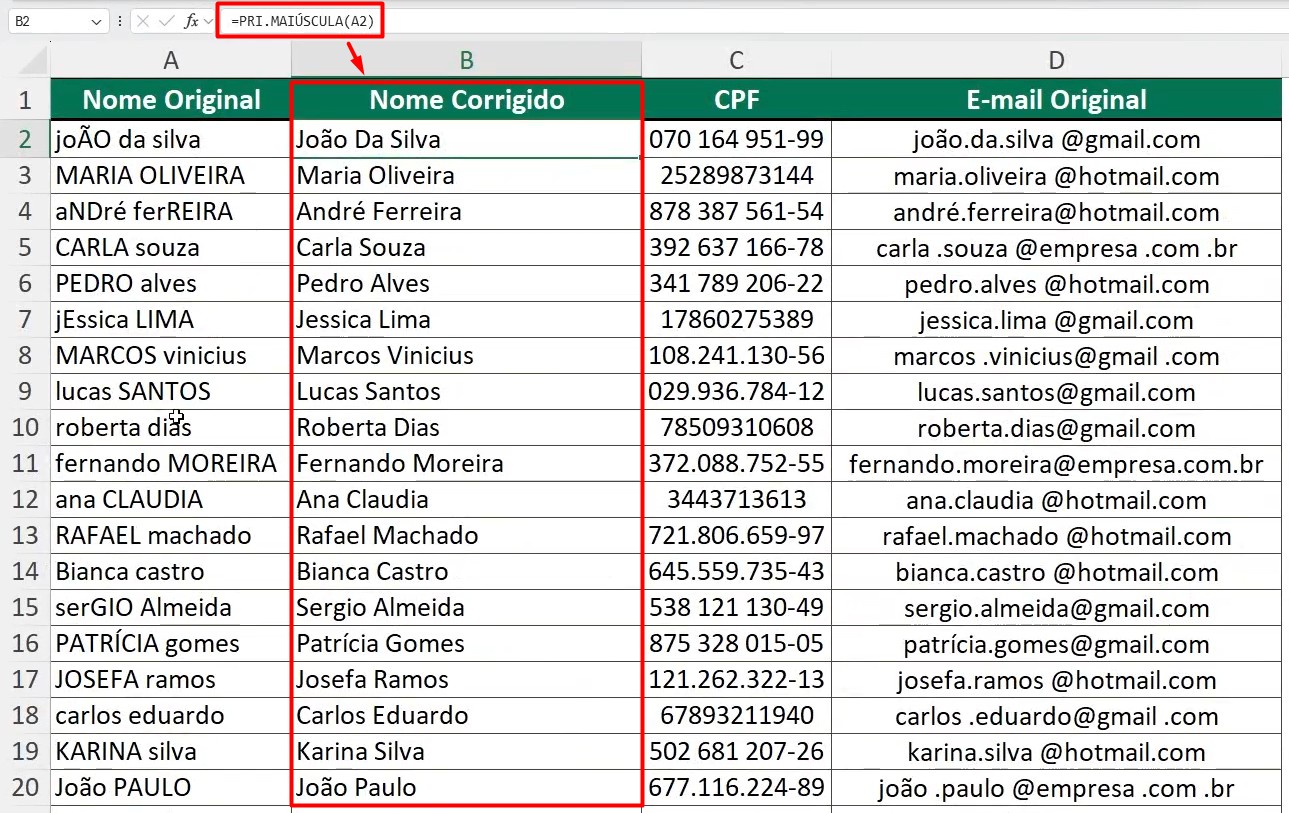 Corrigindo Nomes com o ChatGPT