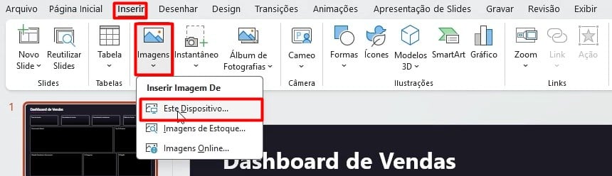 Incluindo Ícones no Layout do PowerPoint