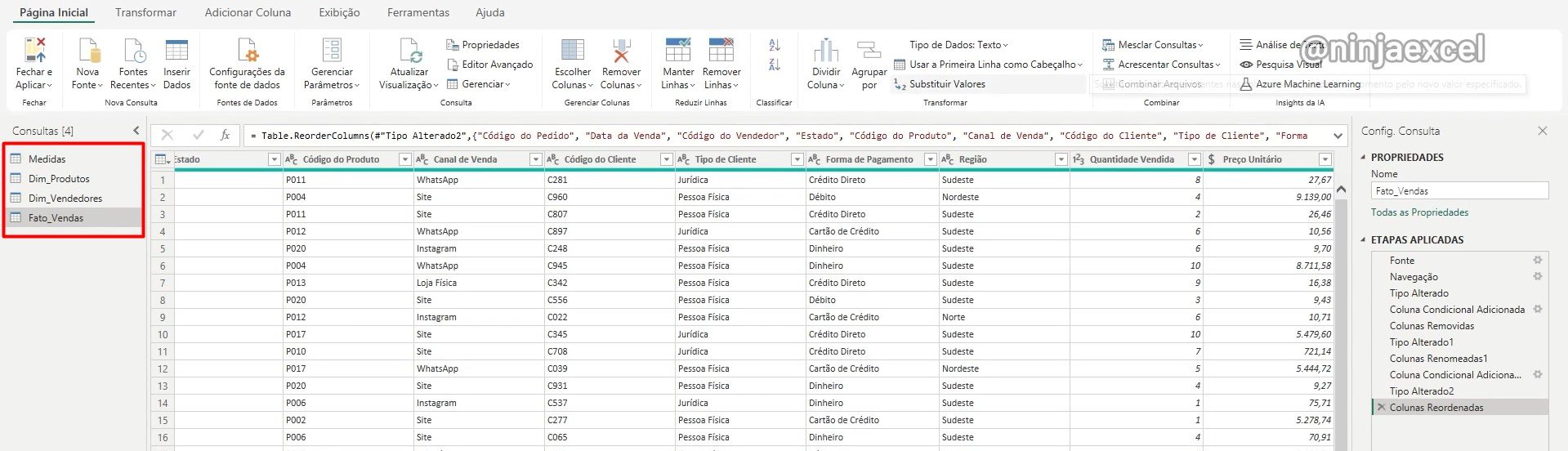 Consultas do Power Query