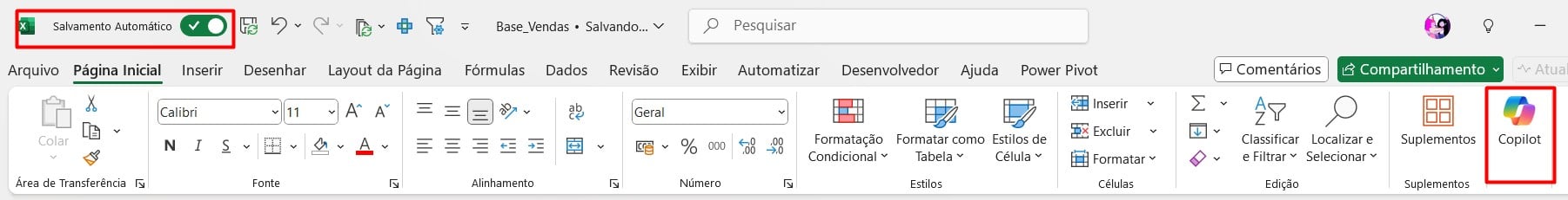Copilot no Excel