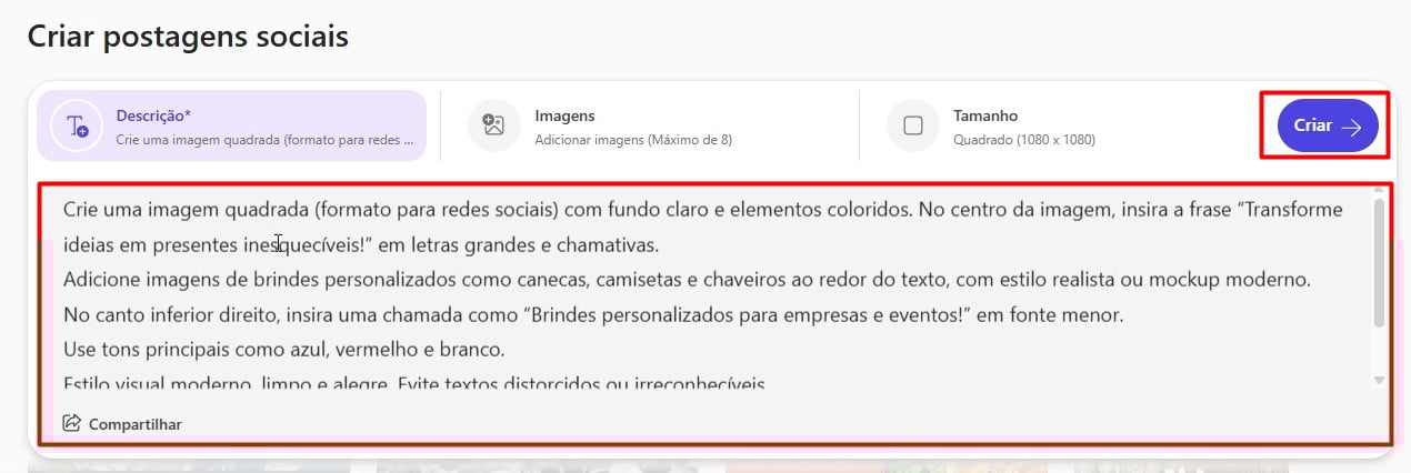 Criando Imagens com o Designer da Microsoft