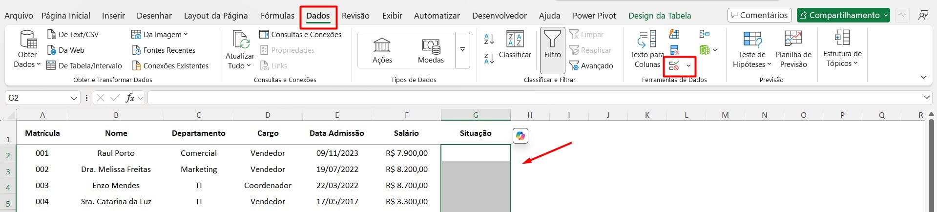 Lista Suspensa no Excel