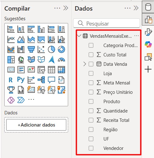Tabela de Vendas do Excel no Power BI