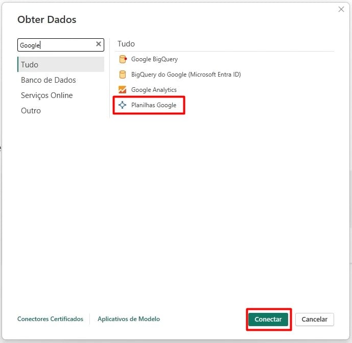 Conectando o Google Sheets no Power BI