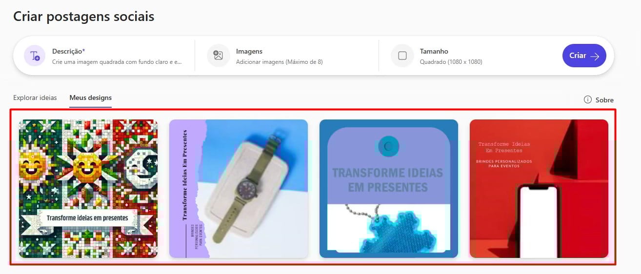 Criando Imagens com o Designer da Microsoft