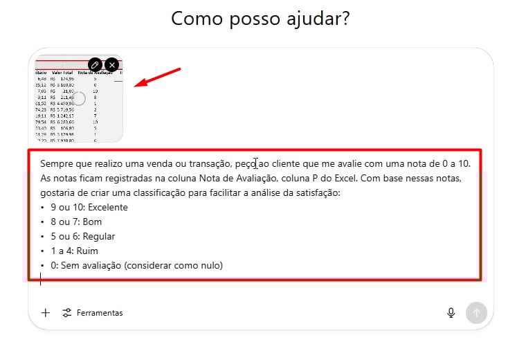 Envio de Prompt ao ChatGPT