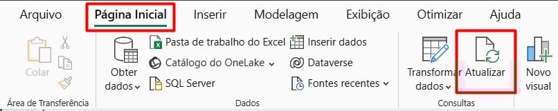 Atualizando Dados Manualmente no Power BI