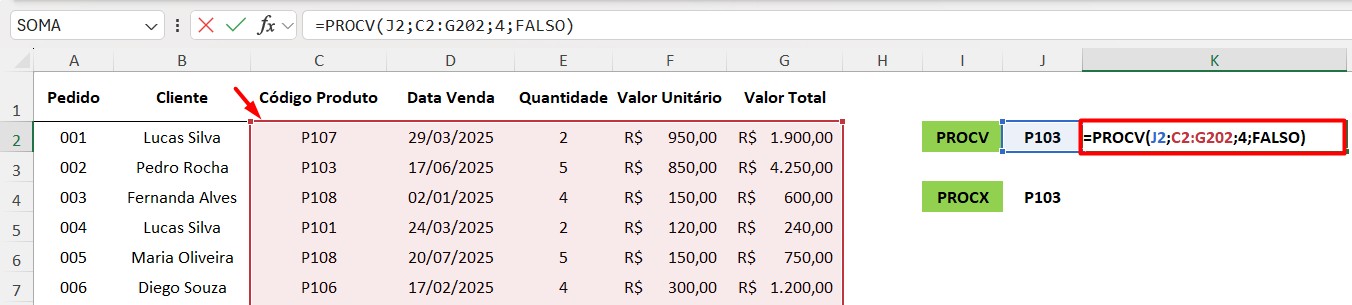 Corrigindo Função PROCV no Excel