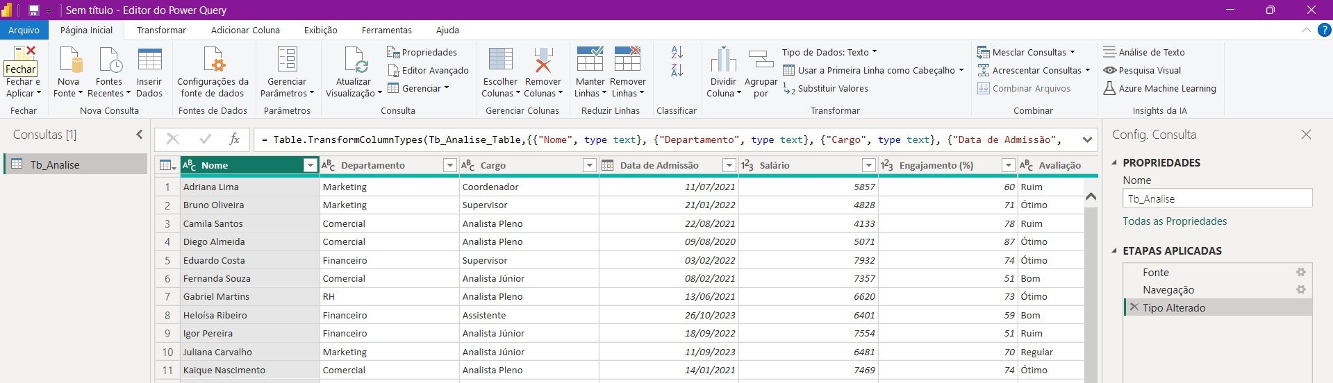Power Query Disponível