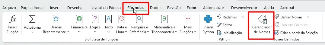 Registrando Fórmulas no Excel