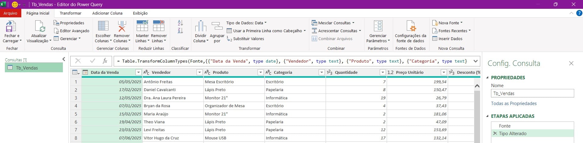 Power Query Aberto