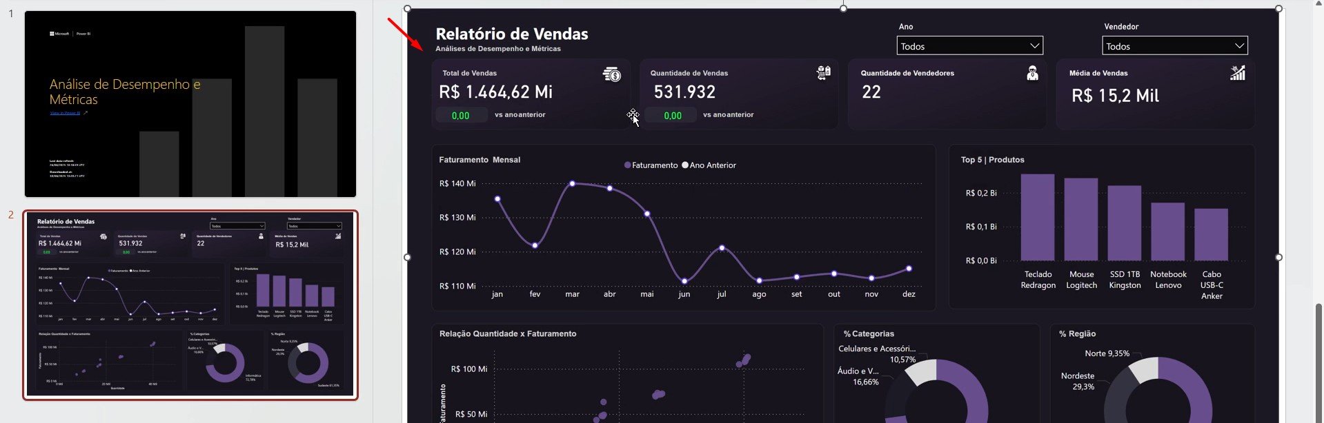 Relatório como Imagem Disponível no PowerPoint