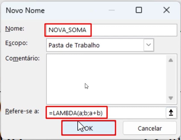 Registrando Fórmulas no Excel