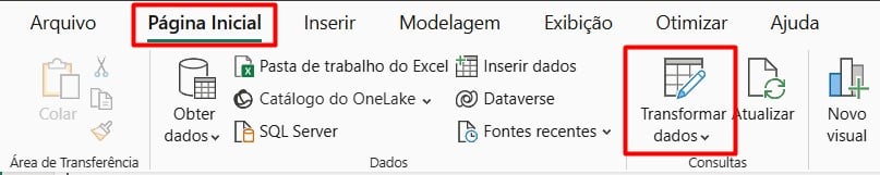 Acessando o Power Query