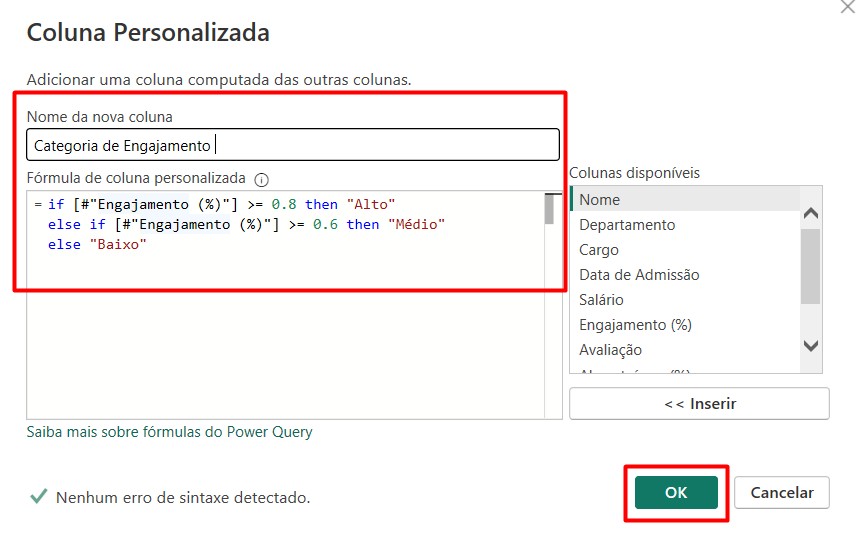 Criando Coluna Personalizada no Power Query