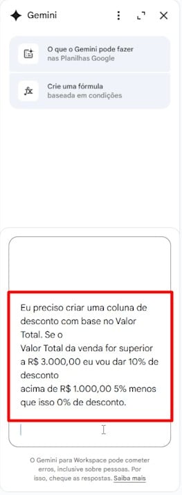 Envio de Prompt ao Gemini