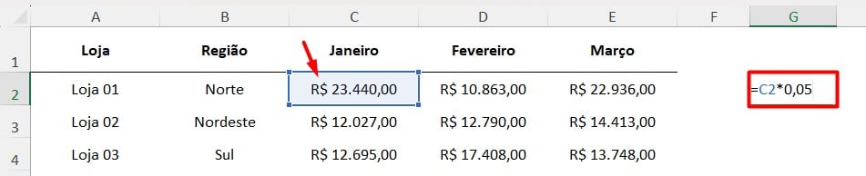 Multiplicação no Excel