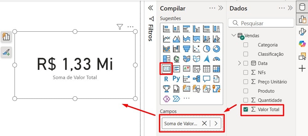 Criando Visual de Cartão no Power BI