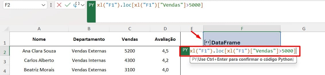Filtrando Dados com Python no Excel