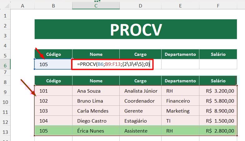 PROCV no Excel