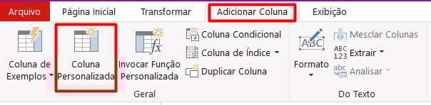 Adicionando Coluna Calculada no Power Query