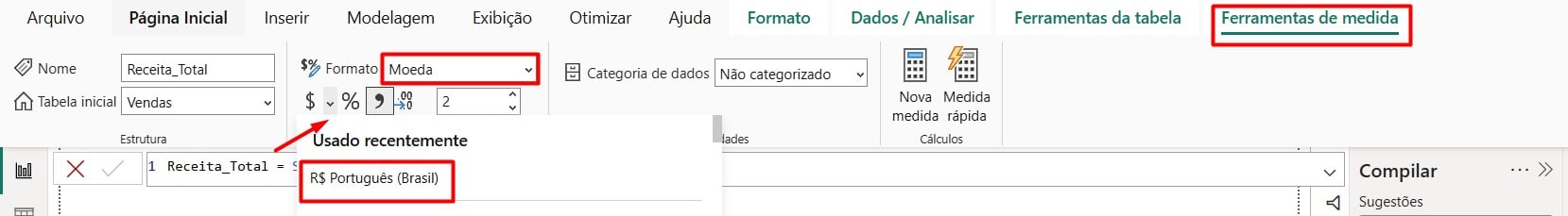 Configurando Dados do Gráfico Scroller no Power BI