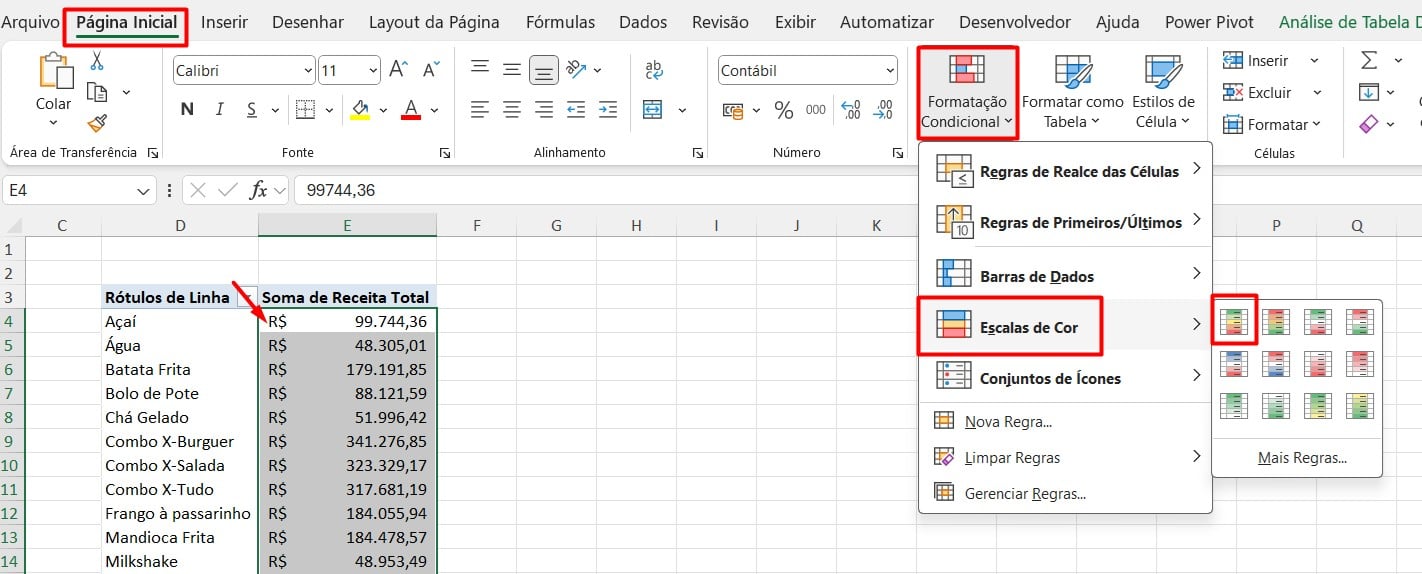 Aplicando Formatação Condicional no Excel