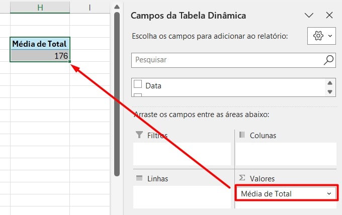 Média de Vendas no Excel