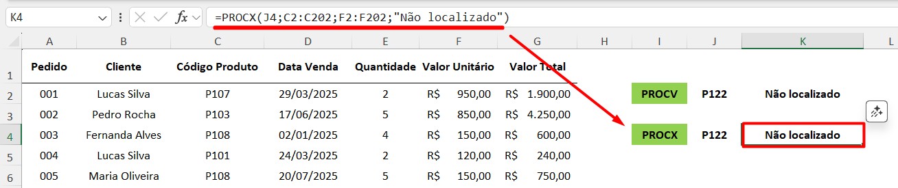 Utilizando Mais Argumentos do PROCX no Excel