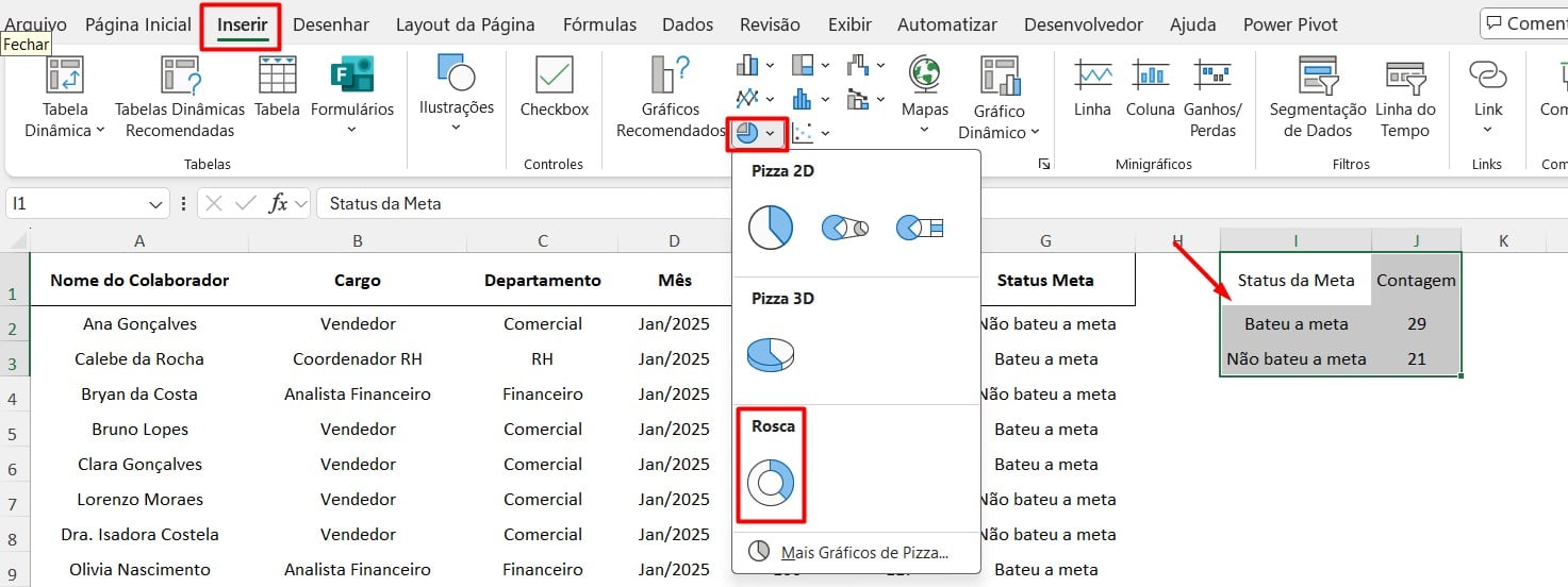 Criando Gráfico no Excel com o DeepSeek