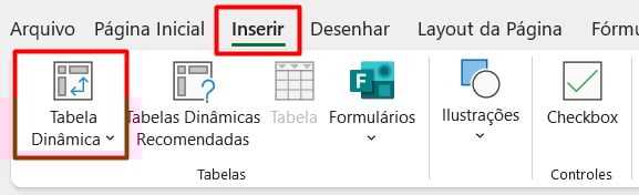 Criando Tabela Dinâmica no Excel