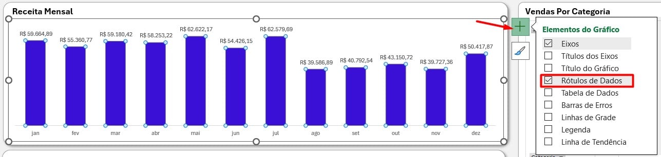 Personalizando Gráfico de Barras no Excel