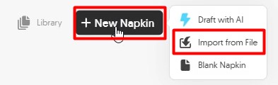 Utilizando a IA Napkin