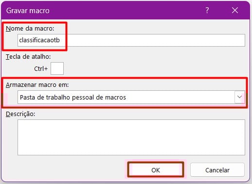Gravando Macro no Excel